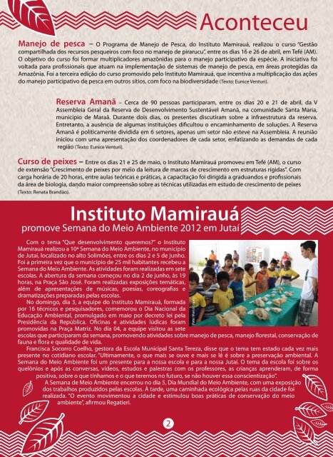 O Macaqueiro - Instituto de Desenvolvimento SustentÃ¡vel MamirauÃ¡