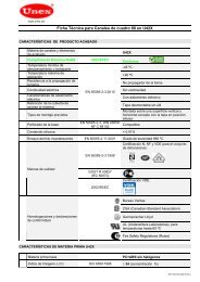 Ficha Técnica para Canales de cuadro 88 en U42X - Unex