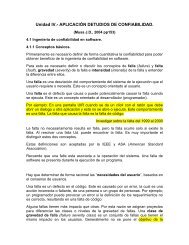 Unidad IV.- APLICACIÃN DETUDIOS DE CONFIABILIDAD.