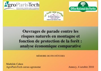 PrÃ©sentation du memoire de fin d'etudes de Mathilde CAHEN le 4 ...