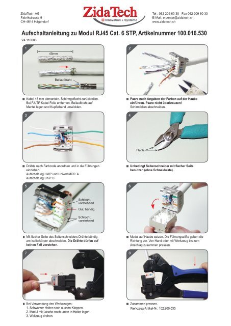 M-2030 | Anleitung zu Artikel 100.016.530 - Zidatech AG