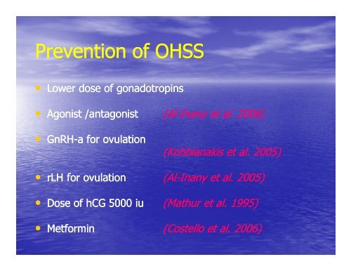 Coasting and OHSS Coast ga dO SS