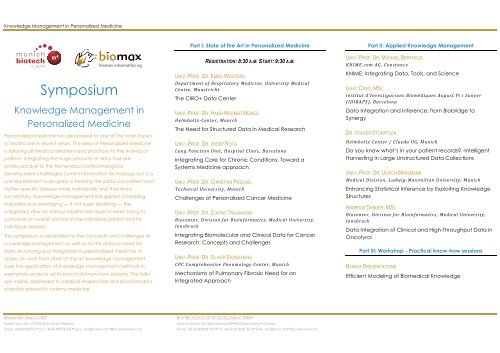 Flyer Symposium (PDF) - Biomax Informatics AG