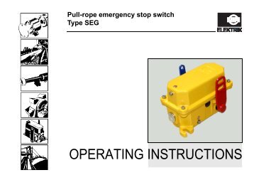 OPERATING INSTRUCTIONS - Kiepe Elektrik