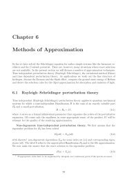 Chapter 6 Methods of Approximation - Particle Physics Group