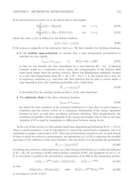 Chapter 6 Methods of Approximation - Particle Physics Group