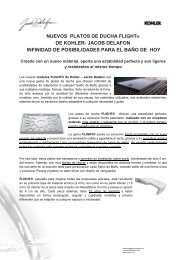 nuevos platos de ducha flightÂ® de kohler - Jacob Delafon