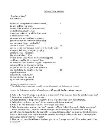 an analysis of the poem the odyssey by homer The table of contents will guide you to useful background information about homer, troy, the troy cycle, epic poetry, and the iliad as well as. an analysis of the poem the odyssey by homer The table of contents will guide you to useful background information about homer, troy, the troy cycle, epic poetry, and the iliad as well as.