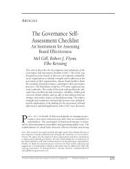 The governance self-assessment checklist: An instrument for ...