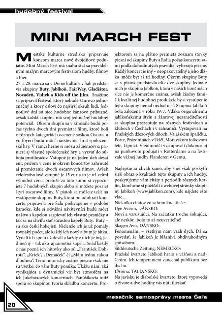 na stiahnutie (pdf - 1.26 MB) - Mesto Å aÄ¾a