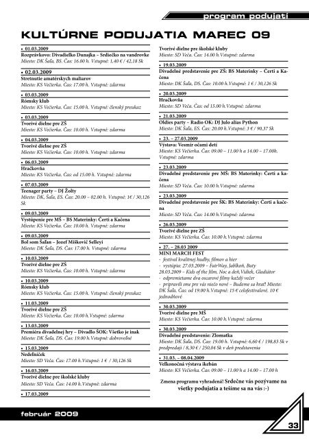 na stiahnutie (pdf - 1.26 MB) - Mesto Å aÄ¾a