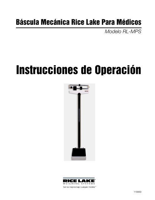 Instrucciones de OperaciÃ³n - Rice Lake Weighing Systems