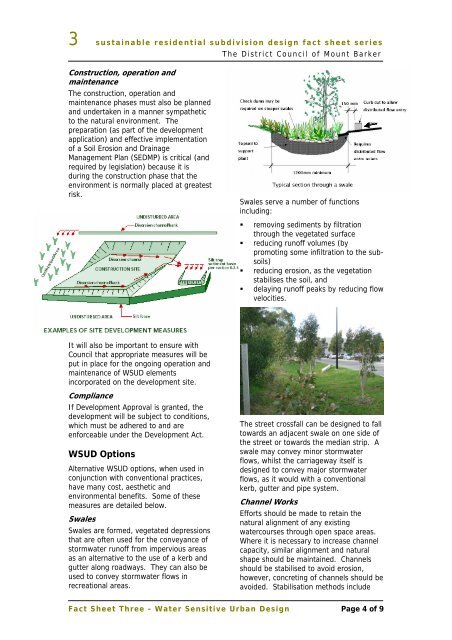 Land Division Fact Sheet 3 Water Sensitive Urban Design