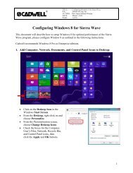 Configuring Windows 8 for Sierra Wave