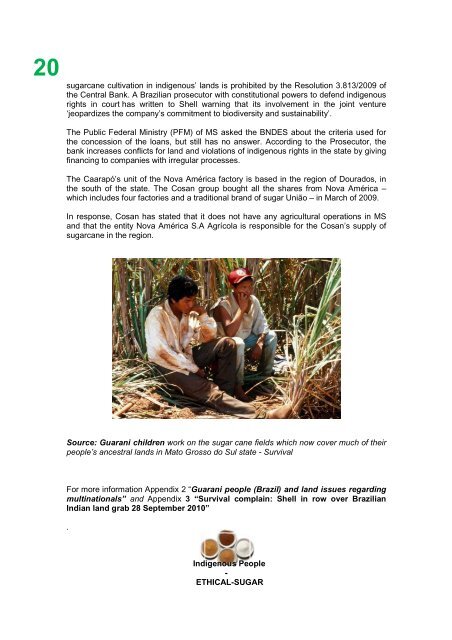 Sugar Cane And Indigenous People - Sucre Ethique