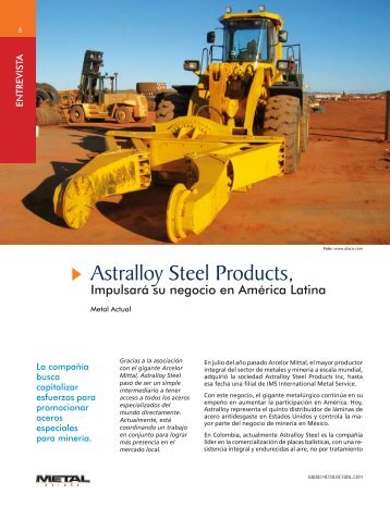 Astralloy Steel Products, - Revista Metal Actual