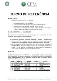 TERMO DE REFERÊNCIA - Conselho Federal de Medicina