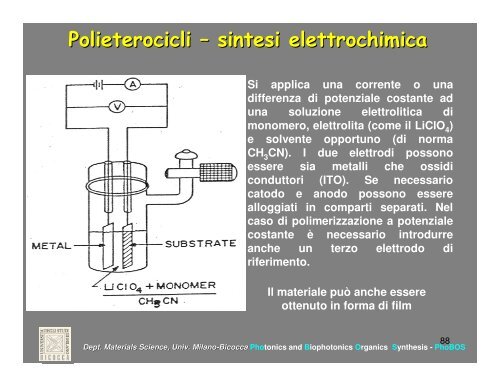 Cap 8 Polieterocicli - Scienza dei Materiali