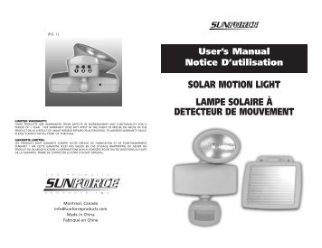 solar motion light lampe solaire à detecteur de ... - Toolfetch.com