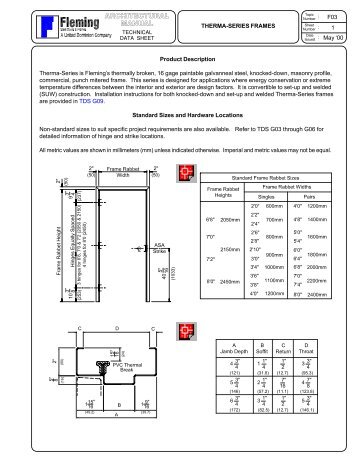 ARCHITECTURAL MANUAL - Fleming