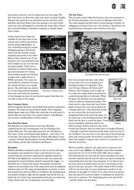 Journal 2008 - The Journal Royal Highland Fusiliers - The Royal ...