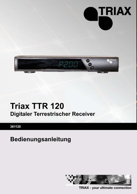 Triax TTR 120 Digitaler Terrestrischer Receiver Bedienungsanleitung