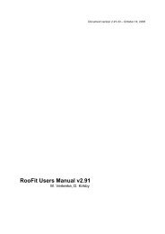 RooFit Users Manual v2.91