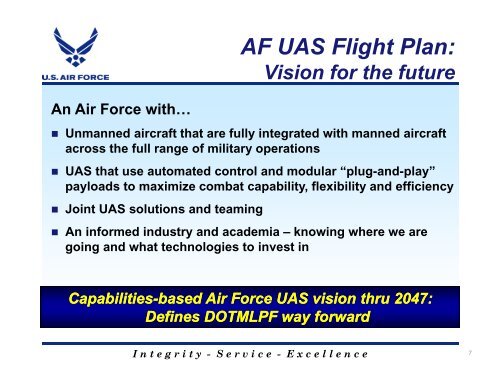 Air Force Unmanned Aerial System (UAS) Flight Plan