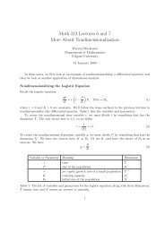 Nondimensionalize the logistic equation - Department of Mathematics