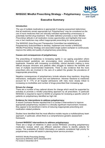 NHS GG&C Polypharmacy Strategy - GGC Prescribing