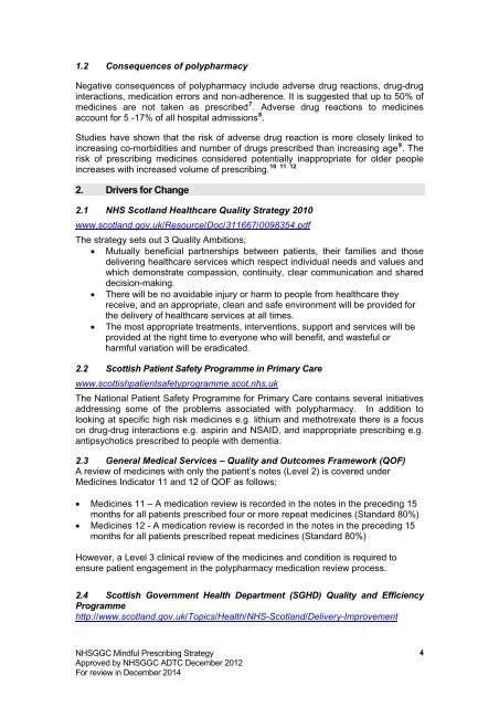 NHS GG&C Polypharmacy Strategy - GGC Prescribing