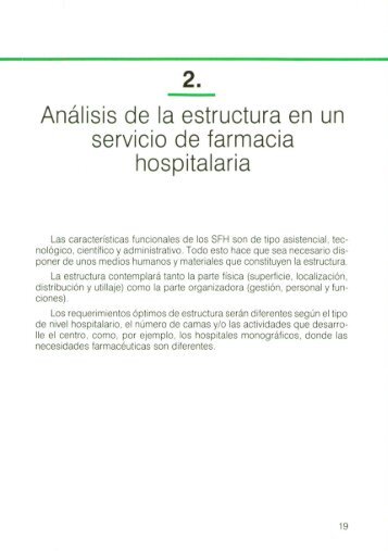 2. AnÃ¡lisis de la estructura en un servicio de farmacia hospitalaria