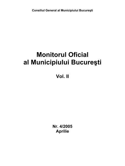 Volumul 2 - PrimÄƒria Municipiului BucureÅŸti