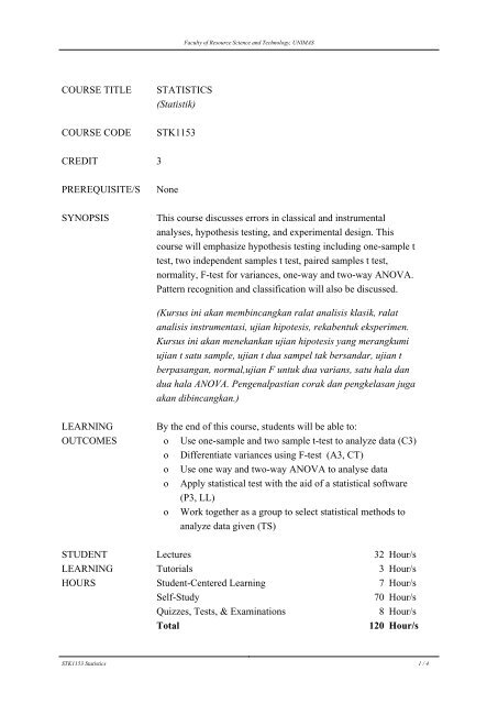 Course title. Course title