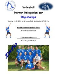 Volleyball Herren Relegation zur Regionalliga - SV Blau-Weiß ...