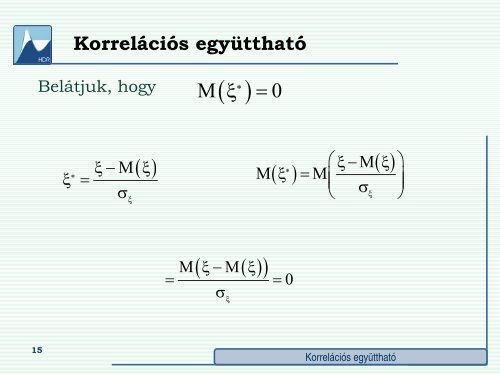 Korrelációs együttható - Hidrodinamikai Rendszerek Tanszék ...