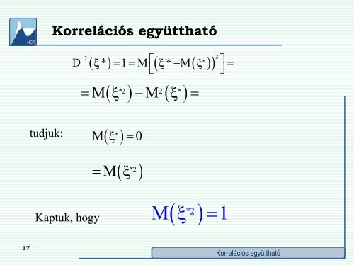 Korrelációs együttható - Hidrodinamikai Rendszerek Tanszék ...