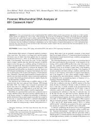 Forensic Mitochondrial DNA Analysis of 691 ... - Hartnell College