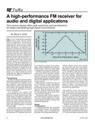 A high-performance FM receiver for audio and digital applicatons