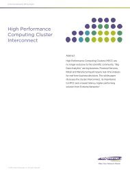 High Performance Computing Cluster Interconnect - Extreme Networks