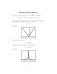 MATH 100: Solutions for Problem Set 1 Page 22, #30: The ... - pacific