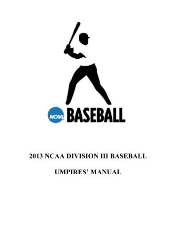 manual - NCAA Baseball Central Hub - ArbiterSports