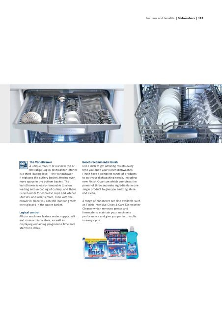 Bosch built-in dishwasher brochure - Top Class Carpentry