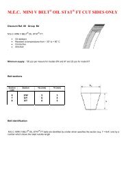 M.E.C. MINI V BELT OIL STAT FT CUT SIDES ONLY - A ZETA Gomma