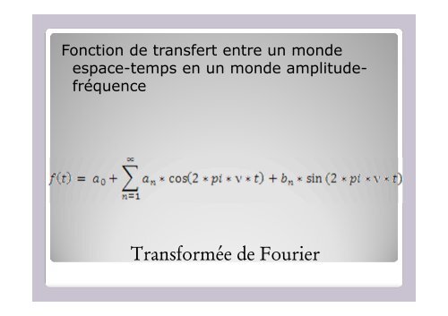 L'intégration de la transformée de Fourier - sbgimr