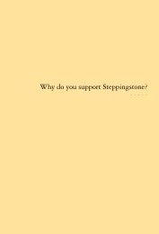 Why do you support Steppingstone? - The Steppingstone Foundation