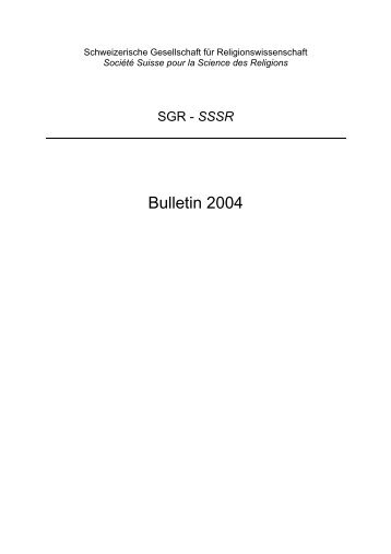 Bulletin 2004 - Schweizerische Gesellschaft fÃ¼r ...