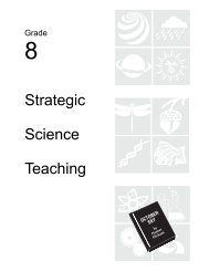 Grade 8 Lesson Plan - Strategic Science Teaching