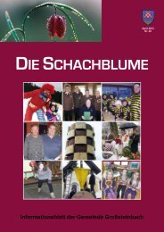 DIE SCHACHBLUME - Gemeinde Großsteinbach