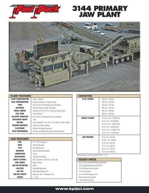 Spec Sheet - KPI-JCI